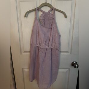 Peach Love California Purple and White Striped Dress